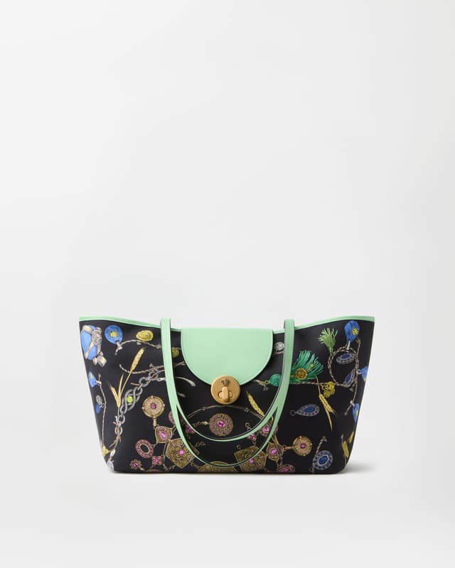 Versace vivian printed small canvas tote
