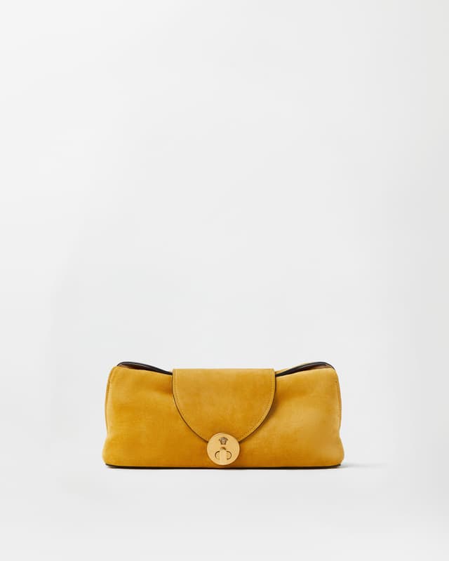 Versace vivian suede clutch