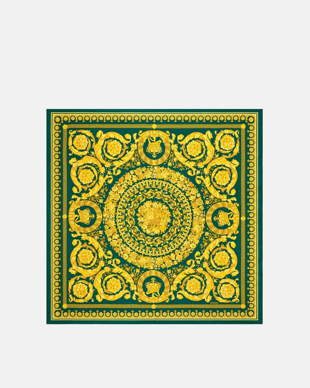 Versace printed silk twill scarf 90 cm