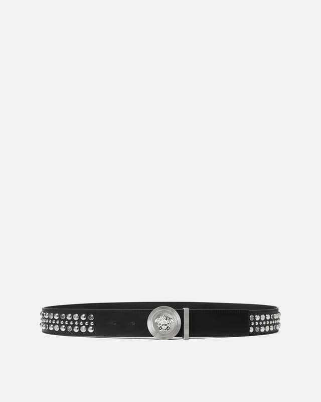 Versace medusa biggie embellished belt 1.6