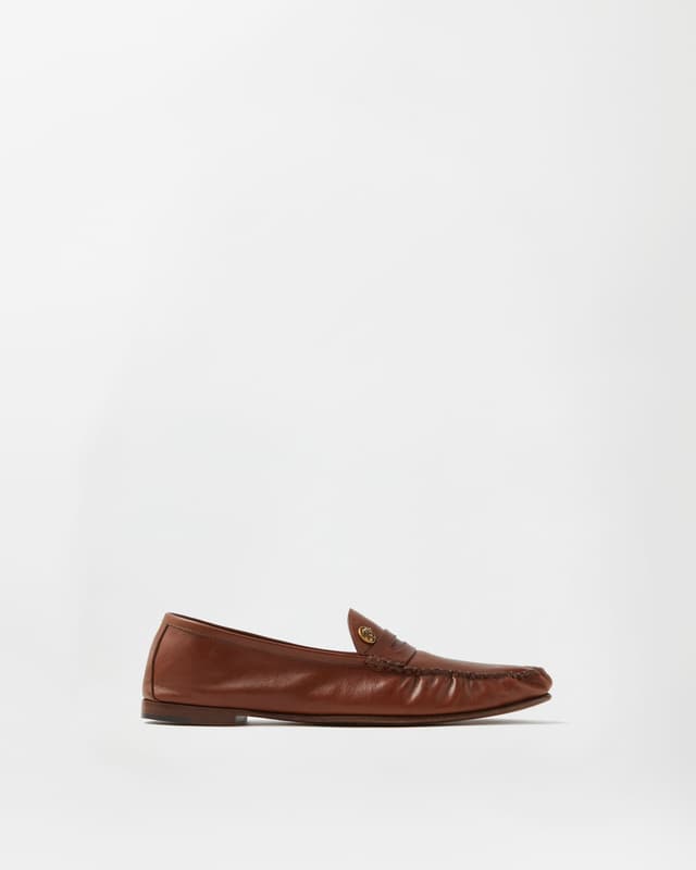 Versace guanto leather loafers