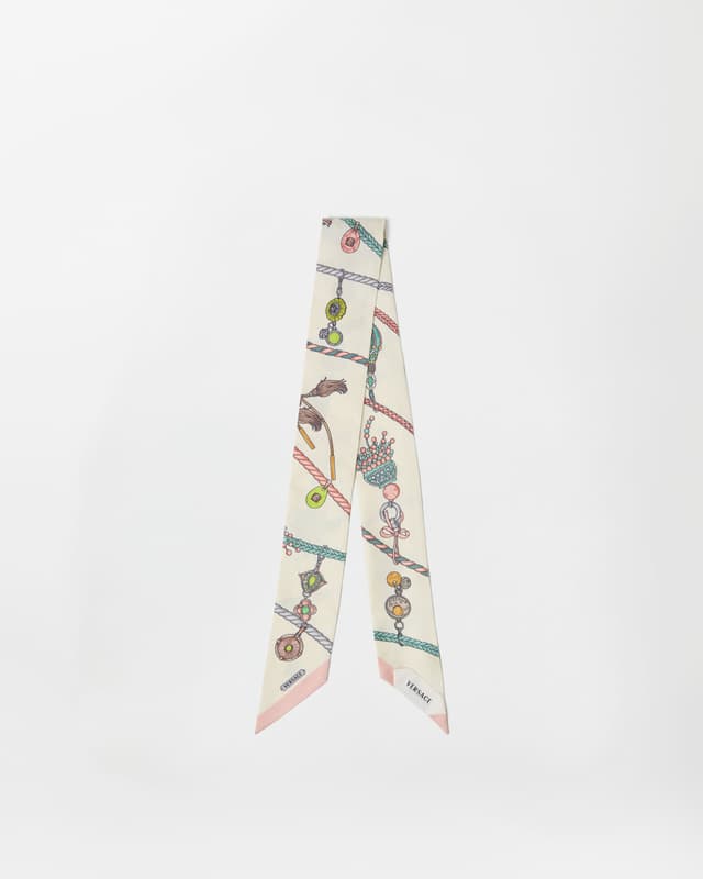 Versace printed silk twill ribbon
