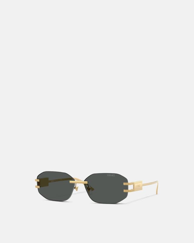 Versace damier plaque sunglasses