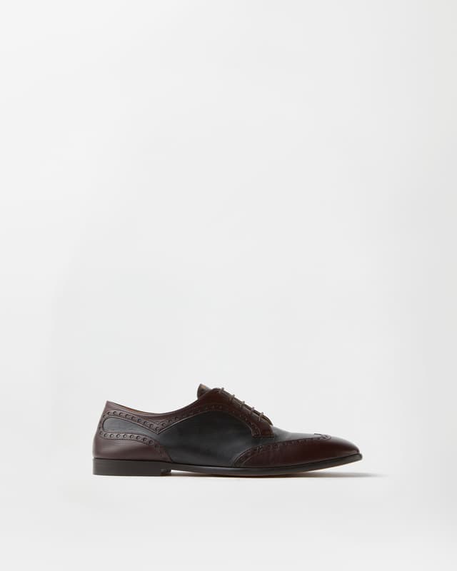 Versace mick leather derby shoes