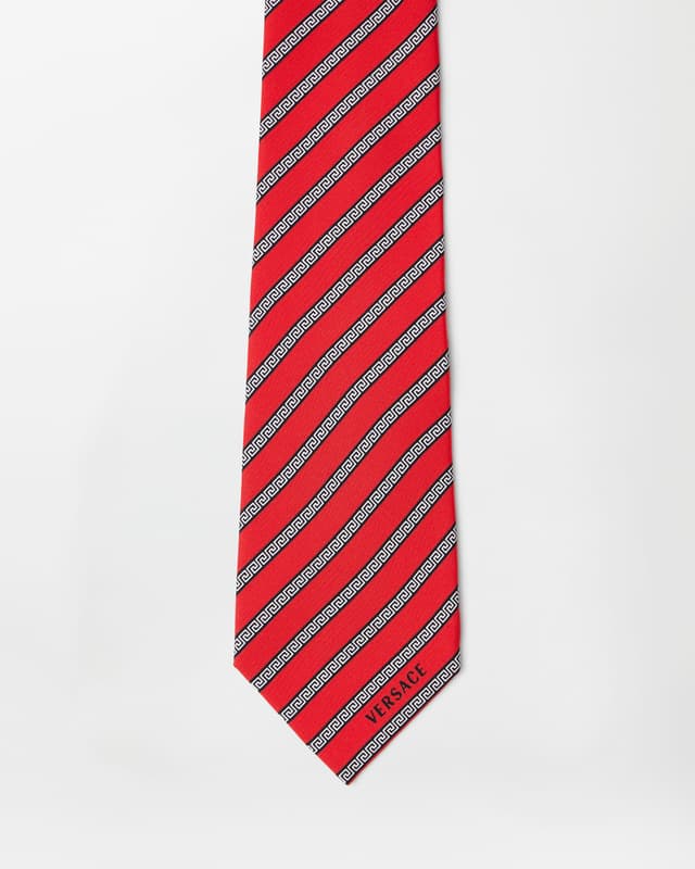 Versace printed silk twill tie
