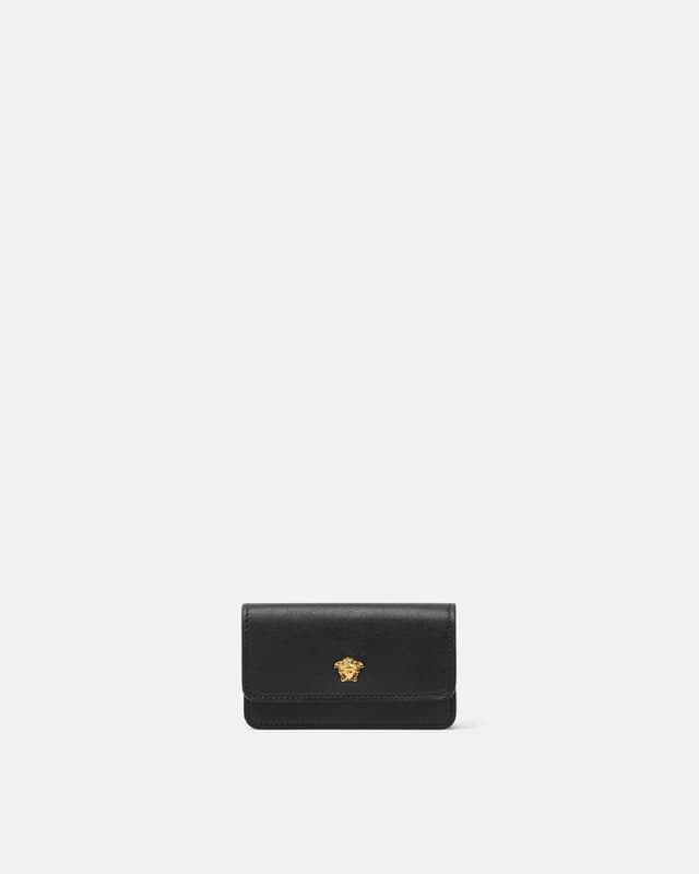 Versace la medusa leather business card case