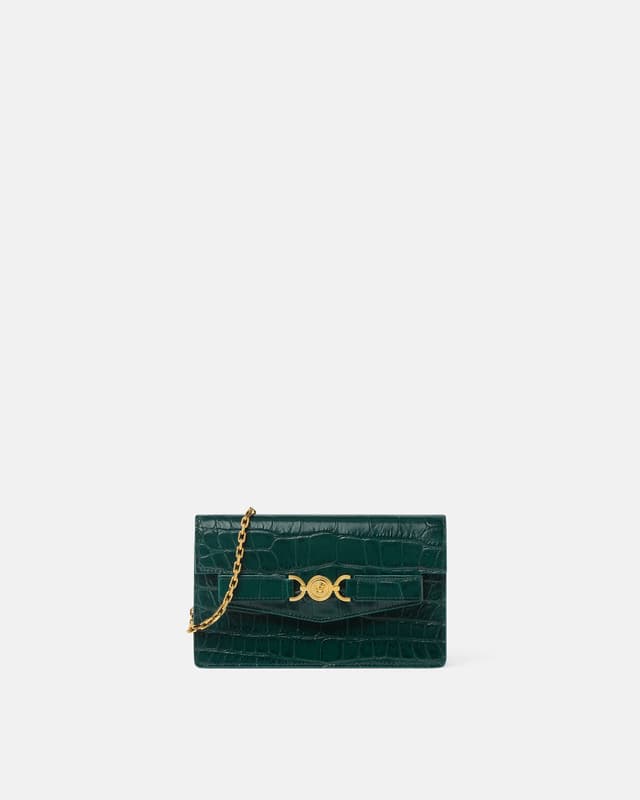 Versace medusa 95 croc-effect clutch