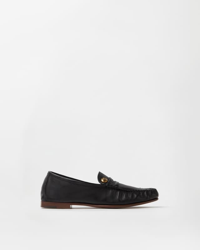Versace guanto leather loafers