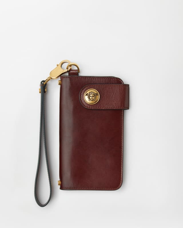Versace embleme long leather wallet