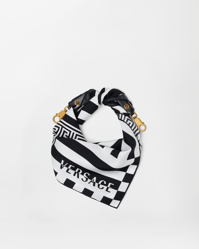Versace printed silk scarf charm 55 cm