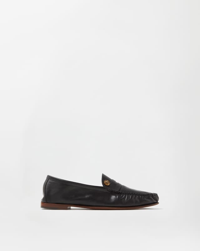 Versace guanto leather loafers