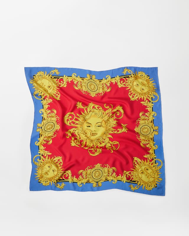 Versace printed silk twill scarf 90 cm
