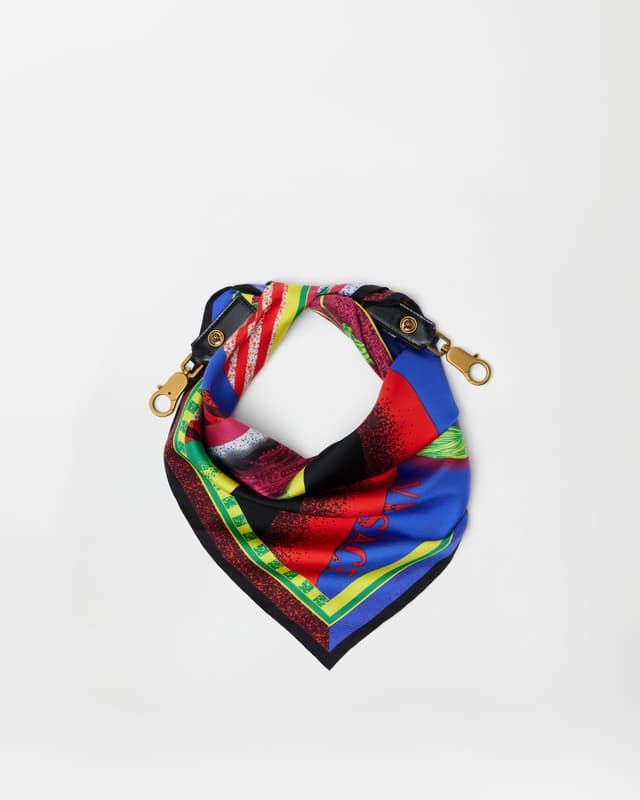 Versace printed silk scarf charm 55 cm