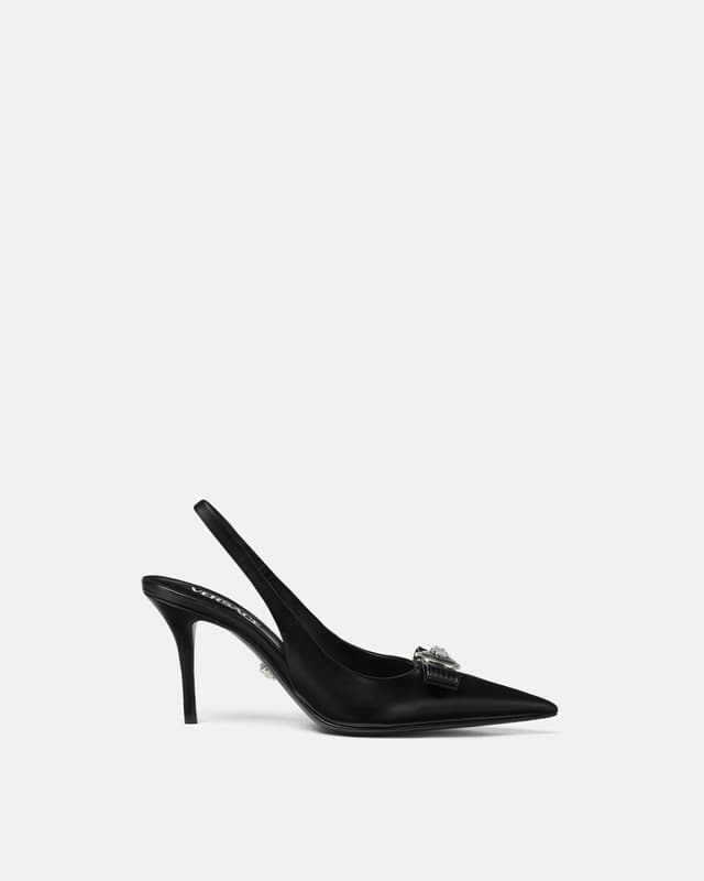 Versace gianni ribbon leather slingbacks 85 mm