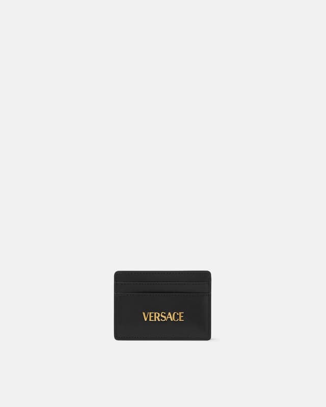 Versace versace tag leather card holder