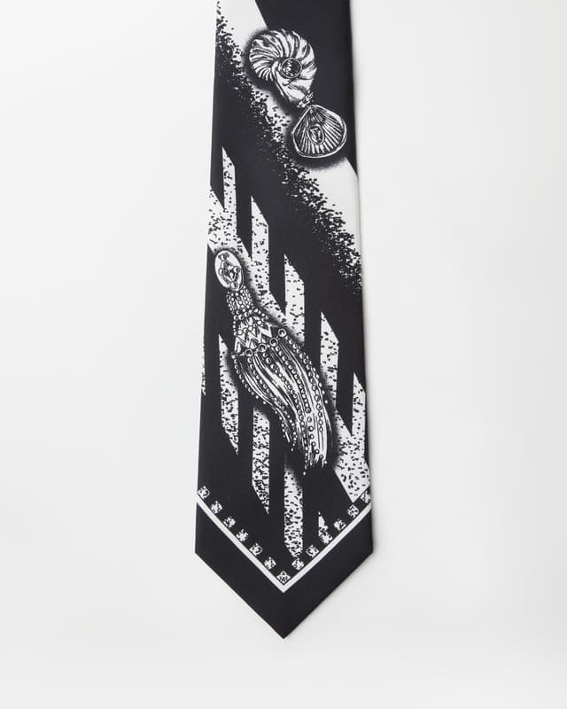 Versace printed silk twill tie