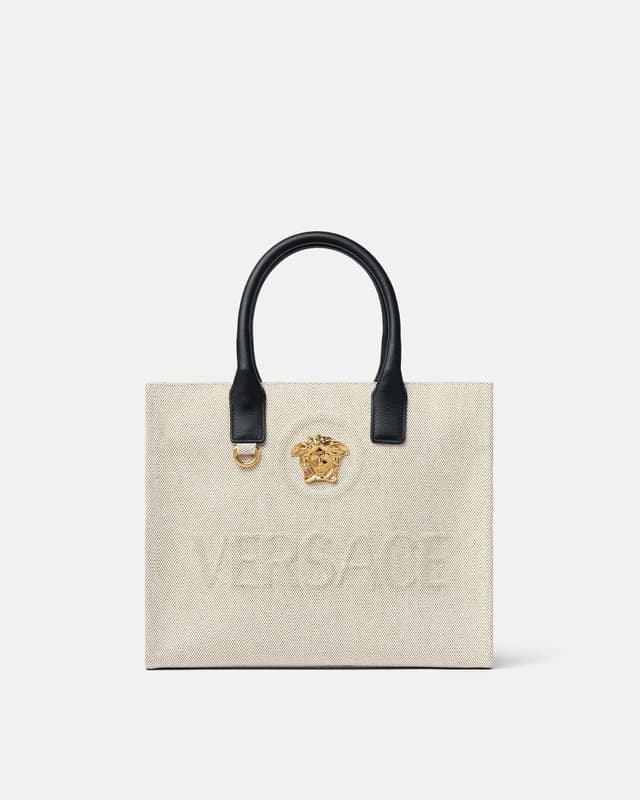 Versace la medusa small canvas tote