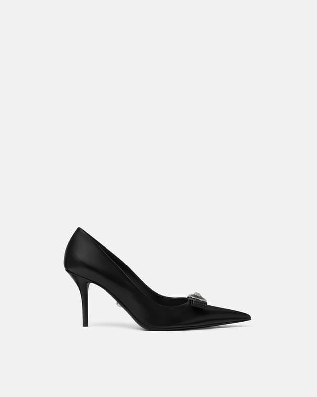 Versace gianni ribbon leather pumps 85 mm
