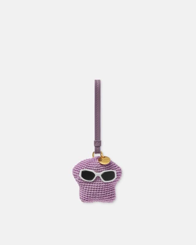 Versace medusa fluffy crochet charm